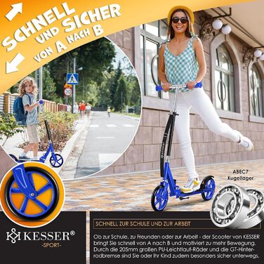 Дитячий самокат KESSER® для міста, трюковий роллер