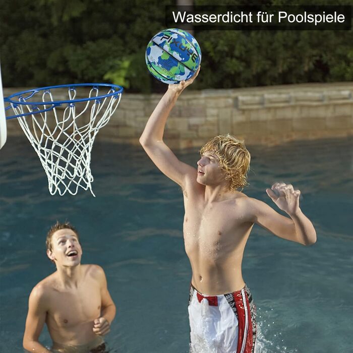 Баскетбольний м'яч Jicsetk, розмір 5/7, міні-баскетбольний м'яч для дітей, спортивний м'яч для гри на вулиці та в приміщенні (камуфляжний синій, 5)