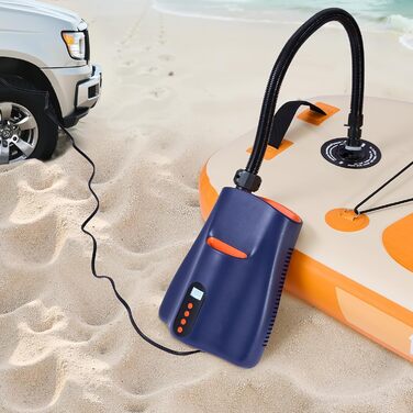 Електрична SUP-насос VEVOR з USB-виходом, 22 PSI, з LED-підсвічуванням та автоматичним вимкненням. Ідеально для надувних SUP-дошок, наметів та інших надувних виробів.