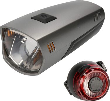 Велофара Windmeile: комплект передньої та задньої велофари з USB, LED OSRAM, 35 Lux, IPX5, сертифікат StVZO, для електровелосипедів та педал-електровелосипедів