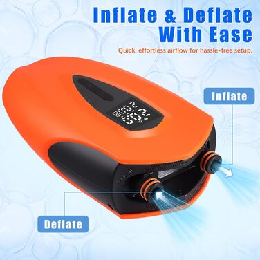 Електричний надувний насос SUP з акумулятором 12000mAh, 20 PSI - SUP, човни, каякі, кайтсерфінг