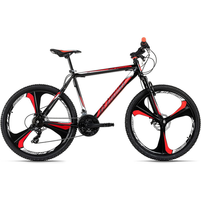 Гірський велосипед KS Cycling Hardtail 26'' Sharp, чорний-червоний