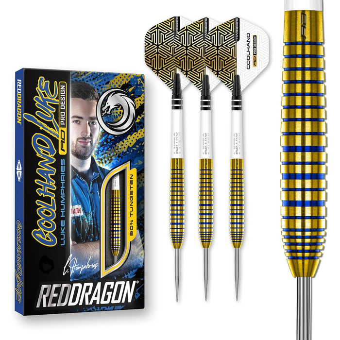 Дартс Red Dragon Luke Humphries TX Premium, вольфрамовий, 22 г, з наконечниками та оперенням
