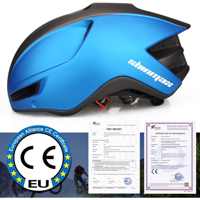 Велосипедний шолом Shinmax з ліхтарем, USB-зарядка, візор, магнітний, легкий, для міста і MTB, чоловічий/жіночий, розмір 57-62 см, синій титан