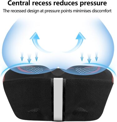 Покриття на сидіння велосипедного сидіння AUVSTAR Gel, гелеве, дихаюче, преміум, для гірського велосипеда, для чоловіків та жінок (Червоний 02)