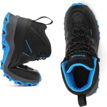 Дитячі трекінгові черевики Kinder: зручні та універсальні для активного відпочинку (EU 30-39, чорно-синій)