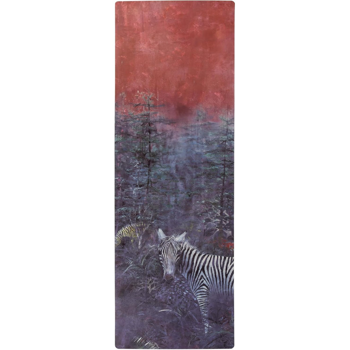Йога-мат Yoga Design Lab Combo Zen Zebra 3.5 мм, нековзкий, натуральний каучук, з ременем для перенесення, для занять при сильному потовиділенні, мат/рушник 2-в-1