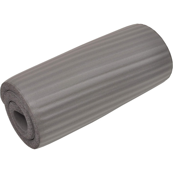 Килимок для йоги BalanceFrom GoYoga+ 1/2 дюйма, високої щільності, проти розривів, з ремінцем і підкладкою для колін, сірий