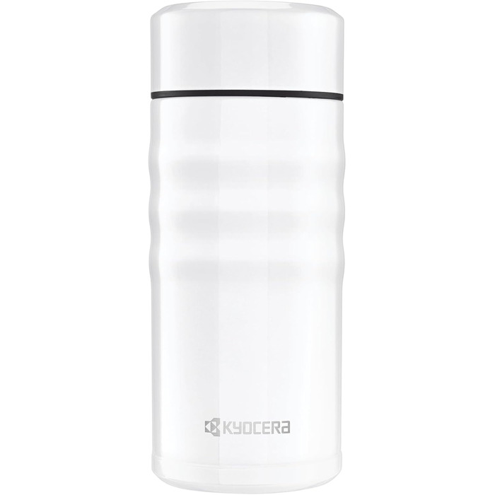 Kyocera TWIST TOP ізольована пляшка для напоїв з керамічним покриттям, безпечна, герметична, легка, стильна, перлова, 350 мл