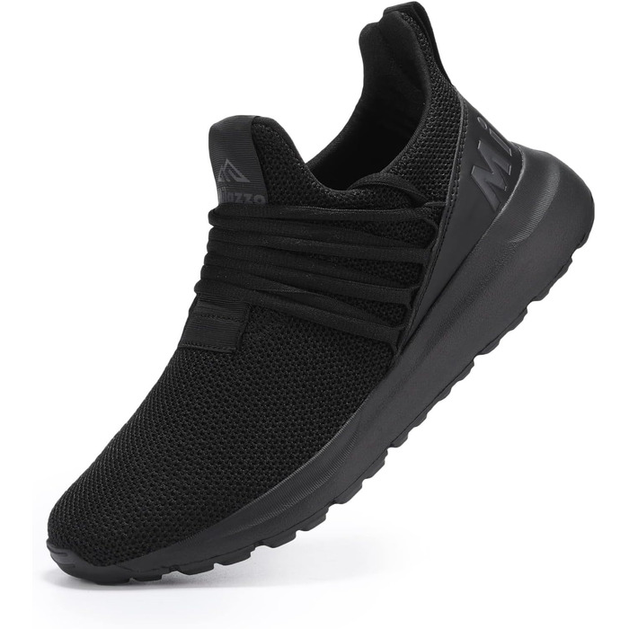 Чоловічі кросівки Milazzo для спорту та бігу – зручні, дихаючі, з неслизькою підошвою. Ідеальні для тренувань та повсякденного носіння (1229allesschwarz, 43 EU)