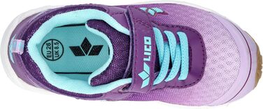 Дитячі кросівки Lico Barney для хлопчиків: текстиль, штучна шкіра, блакитний та неоновий зелений (39 EU, фіолетово-бірюзовий)