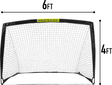 Дитячі футбольні ворота Franklin Sports Blackhawk, переносні, 1,8 x 1,2 м, рожево-чорні, для вулиці та дому