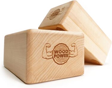 Дерев'яні балансувальні блоки WOODPOWER для йоги, гімнастики та акробатики, універсальні підставки для стояння на руках, 2 шт.
