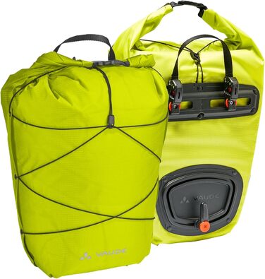 Велосипедна сумка VAUDE Aqua Back Light 38 л, водонепроникна, для заднього колеса, яскраво-зелена, універсальний розмір, вироблено в Німеччині