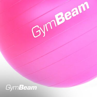 Гімнастичний м'яч GymBeam 85 см з насосом, рожевий — для стабільності, контролю тіла, профілактики та лікування болю у спині, зміцнення м'язів