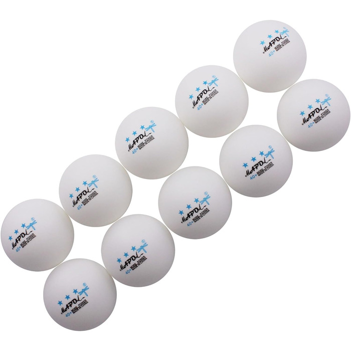М'ячі для настільного тенісу MAPOL, 3 зірки, для досвідчених гравців, 100 шт, білі