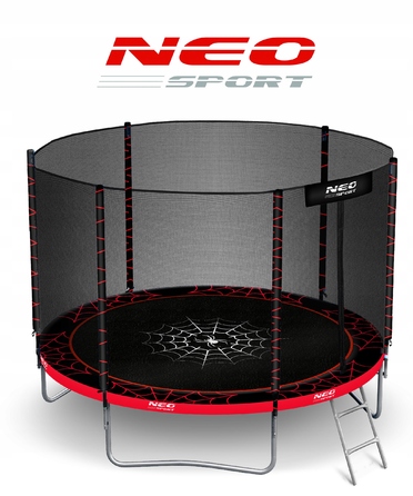 Садовий батут Neo-Sport 6ft/183см із зовнішньою сіткою та драбиною