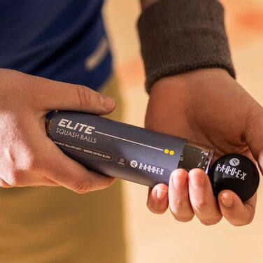 М'ячі для сквошу Raquex Progression – набір 4 шт. – різної швидкості – червона, синя, жовта, подвійна жовта точка – схвалено World Squash Federation