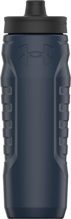 Спортивна пляшка для води Under Armour Sideline, 900 мл, з швидким клапаном, синьо-чорна, для фітнесу та тренувань