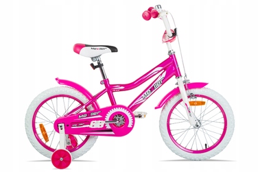 Дитячий велосипед Mexller BMX 16 дюймів, рожевий, для дівчинки, з кошиком