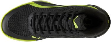 Кросівки баскетбольні PUMA Court Pro для чоловіків, біло-чорні (39 EU, Puma Schwarz Electric Lime)