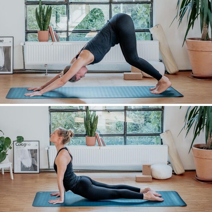 Йога-мат Bodhi ECO PRO XL 200x60 см, натуральний каучук, екстра довгий, нековзкий, для йоги та пілатесу, фіолетовий