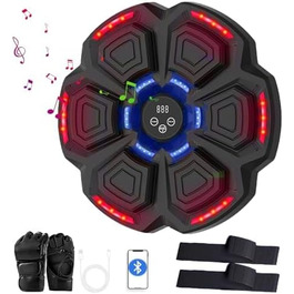 Музичний бокс-машина ZXTWTOY з LED, настінна, з боксерськими рукавицями, 9 режимів швидкості, Bluetooth, електронна, подарунок для дорослих