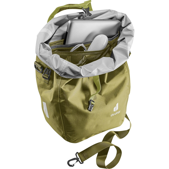 Велосипедна водонепроникна сумка Deuter Weybridge 25+5 л, Cactus, на задній багажник