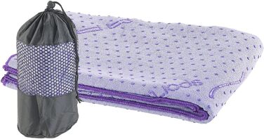 PEARL Sports Yogatuch: Рушник для йоги 2в1 з мікрофібри та підкладкою (фіолетовий)