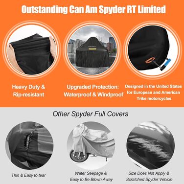 Чохол для триколісного мотоцикла Trike, водонепроникний, 420D Oxford, Honda Trike Shelter, 300x150x120 см