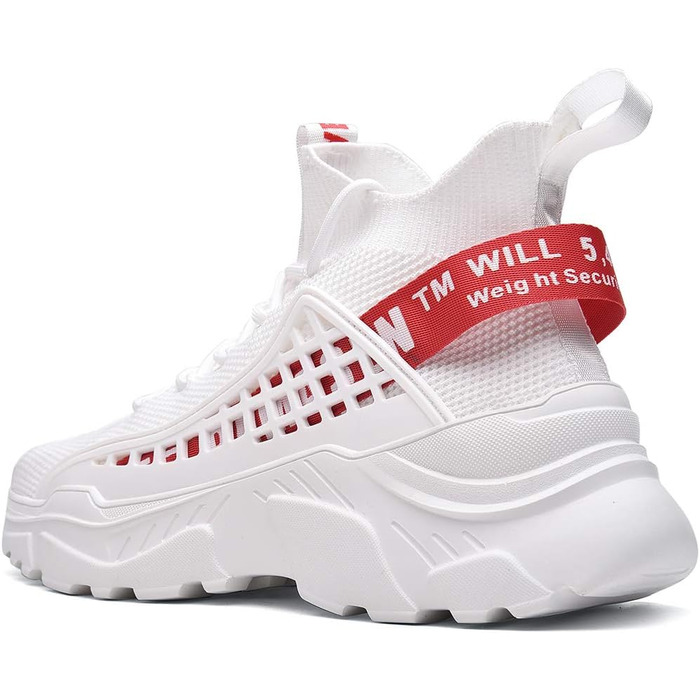 Чоловічі кросівки FUSHITON: дихаючі спортивні, легкі, повсякденні, для вуличної бігуни, мода, фітнес (47 EU, Білий)