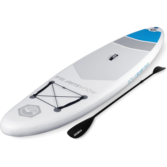 Надувний SUP-борд Neo-Sport Stand Up Paddle Board 10.6 (білий) з аксесуарами: насос, весло, страховка, рюкзак