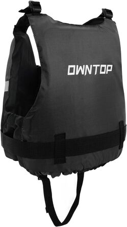 Рятувальний жилет Owntop для підлітків та дітей, унісекс, чорний, розмір XS/S (40-60 кг, 75-85 см) для плавання, каякінгу, риболовлі