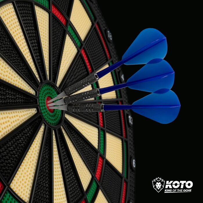 Електронна дартс-мішень KOTO Soft 590 з 6 дротиками, 32 ігри, 590 варіантів, 39x1,5x43,3 см