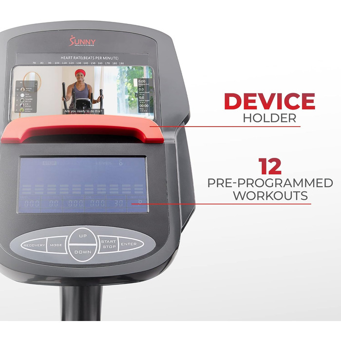 Еліптичний тренажер Sunny Health & Fitness SF-E3889SMART з інтелектуальним керуванням