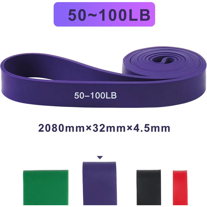 Еластична стрічка для фітнесу та йоги, 3 шт. (50-100 lbs)