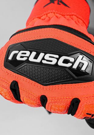 Чоловічі лижні рукавички Reusch Worldcup Warrior R-Tex XT, теплі, водонепроникні, мембрана, дихаючі, чорні/червоні, розмір 10.5