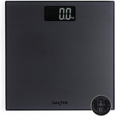 Електронна вага для ванної Salter Frosted Matt, 180 кг, LCD дисплей, точне вимірювання, батарейка в комплекті