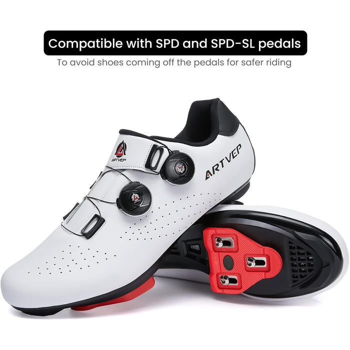 Велосипедні шкарпетки для чоловіків та жінок MTB, сумісні з педалями Look SPD/SPD-SL/Delta Lock, для Peloton, розмір 40 EU, білі