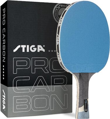 Настільний тенісний ракетка STIGA Pro Carbon з карбоновою технологією для турнірів, червона та синя
