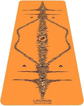 Liforme Zodiac Tiger – Еко-йога-мат, нековзкий, з унікальною розміткою, біорозкладний