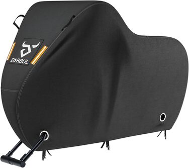 Чохол для велосипеда EVRBUL на 1-2 велосипеда, 210x110x76 см, водовідштовхуючий, з отвором для замка, 420D, захист від дощу, сонця та вітру, для гірського, шосе, електровелосипеда