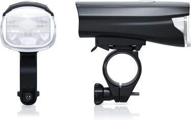 Велосипедні ліхтарі LUXTRA: комплект з батарейками, 40 Lux, сумісний зі StVZO, передній та задній ліхтарі