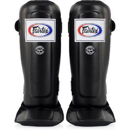 Захисні щитки для гомілки Fairtex SP3 для муай-тай та ММА, чоловічі, жіночі, дитячі, чорні, розмір L, легкі та міцні, для тренувань