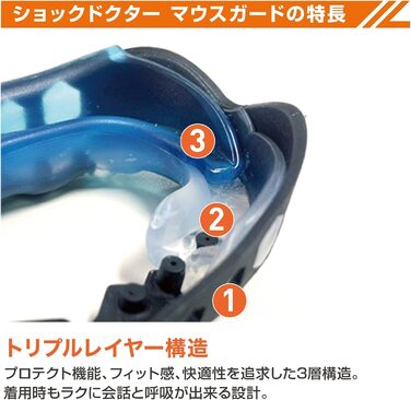 Капа Shock Doctor Gel Max 6100 для дорослих, синьо-чорна