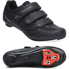 Велосипедні шкарпетки для жінок, шосейні велотуфлі з шипами, сумісні з Peloton SPD ARC Look Delta, унісекс велотуфлі для занять на велотренажері та на відкритому повітрі (37 EU, Чорний)