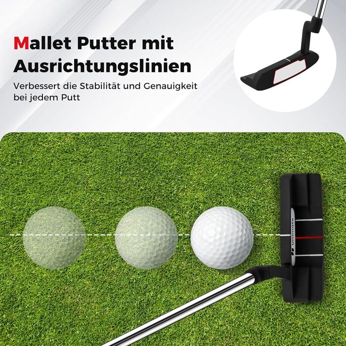 Комплект жіночих гольф-ключок COSTWAY, 9/11-ти частинний, для правші, з чохлом від дощу, 1 драйвер, 3 фейрвеї, 4 гібриди, 6/7/8/9/P ірон, паттер, червоний, 15 частин