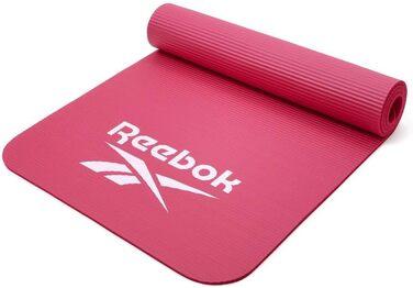 Reebok килимок для тренувань 7 мм рожевий, нековзкий, з натуральної гуми — для фітнесу, гімнастики, домашніх тренувань