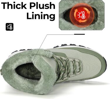 Зимові черевики Mishansha для жінок, утеплені, з антиковзким покриттям, для піших прогулянок, розмір 36-42, 38 EU, зелені