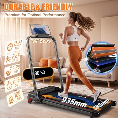 Бігова доріжка CharonFit для дому Walking Pad, 2,25 к.с., до 100 кг, нахил 4%, швидкість 1-10 км/год